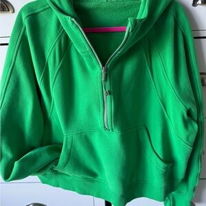 Lululemon Vibrant Green Scuba Zip-Up Hoodie